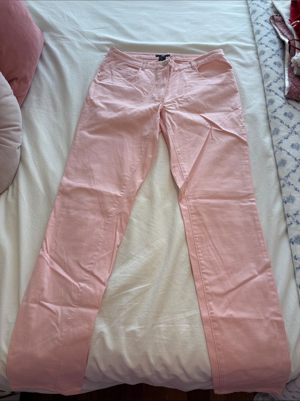 H&M Light Pink Wide-Leg Trousers